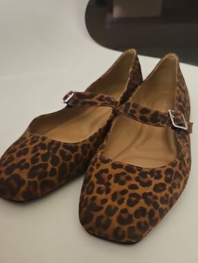 Leopard Print Mary Jane Flats